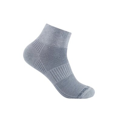Wrightsock Sports Socks Quarter Coolmesh II (thin, breathable, comfortable) light grey - 1 pair