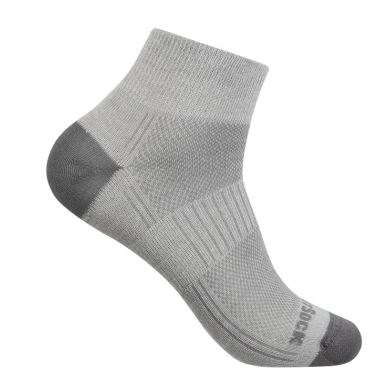 Wrightsock Sports Socks Quarter Coolmesh II (thin, breathable, comfortable) titanium grey - 1 pair