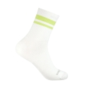 Wrightsock Tennis Sock Crew Stride (calf-high, medium thickness, anti-blister sock) white/light green - 1 pair
