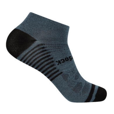 Wrightsock Sports Socks Sneaker Coolmesh II (thin, breathable, comfortable) grey/black - 1 pair