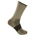 Wrightsock Wander Sock Crew Escape (extra terry padding, medium thickness) brown/khaki green - 1 pair