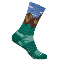 Wrightsock Everyday Hiking Socks Crew Stride Motiv Socks (Anti-Blister Socks) blue/brown/green - 1 pair