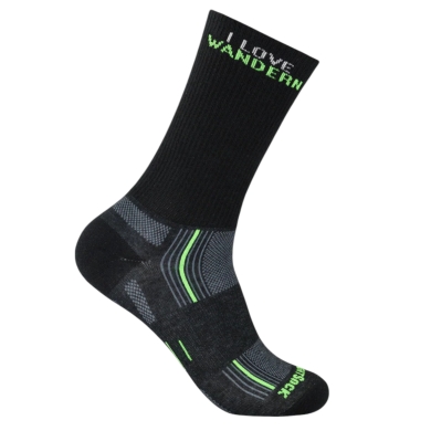 Wrightsock Everyday Hiking Socks Crew Stride Motiv Socks (Anti-Blister Socks) black - 1 pair