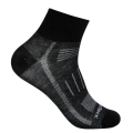 Wrightsock Sports Socks Quarter Endurance (ankle-high, anti-blister sock) black/grey - 1 pair