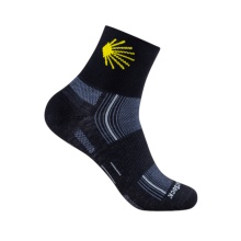Wrightsock Sportsock Quarter Stride (ankle-high, medium thickness, anti-blister sock) black/Way of St. James - 1 pair