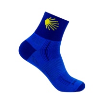 Wrightsock Sportsock Quarter Stride (ankle-high, medium thickness, anti-blister sock) blue/Way of St. James - 1 pair