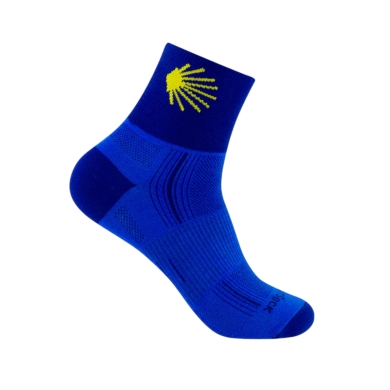 Wrightsock Sportsock Quarter Stride (ankle-high, medium thickness, anti-blister sock) blue/Way of St. James - 1 pair