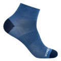 Wrightsock Sports Socks Quarter Coolmesh II (thin, breathable, comfortable) sea blue/navy blue - 1 pair