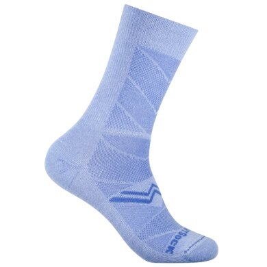 Wrightsock Sports Socks Crew Coolmesh II (thin, breathable, comfortable) light blue - 1 pair