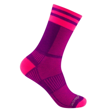 Wrightsock Sports Socks Crew Coolmesh II (thin, breathable, comfortable) pink ladies - 1 pair