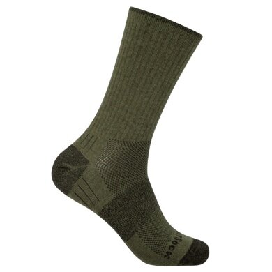 Wrightsock Wander Sock Crew Merino Escape (extra terry cushioning, medium thickness) green - 1 pair