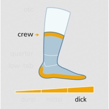 Wrightsock Wander Sock Crew Adventure (warm, padded footbed) brown/teal blue - 1 pair