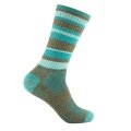Wrightsock Wander Sock Crew Adventure (warm, padded footbed) brown/teal blue - 1 pair