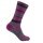 Wrightsock Wander Sock Crew Adventure (warm, padded footbed) grey/black/fuchsia - 1 pair