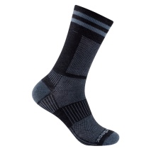 Wrightsock Sports Socks Crew Coolmesh II (thin, breathable, comfortable) black/grey - 1 pair