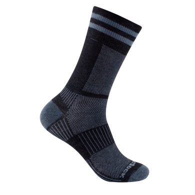 Wrightsock Sports Socks Crew Coolmesh II (thin, breathable, comfortable) black/grey - 1 pair