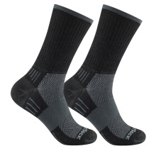 Wrightsock Wander Sock Crew Escape (extra terry cushioning, medium thickness) black/grey - 1 pair