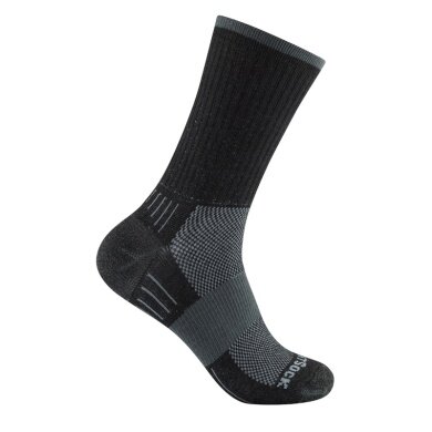 Wrightsock Wander Sock Crew Escape (extra terry cushioning, medium thickness) black/grey - 1 pair