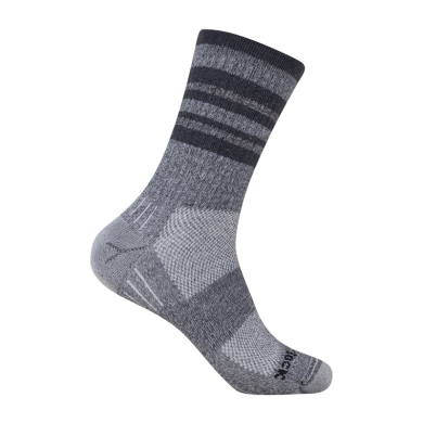 Wrightsock Wander Sock Crew Escape (extra terry cushioning, medium thickness) ash grey - 1 pair