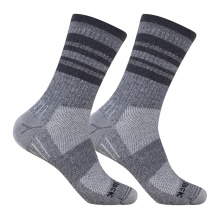 Wrightsock Wander Sock Crew Escape (extra terry cushioning, medium thickness) ash grey - 1 pair
