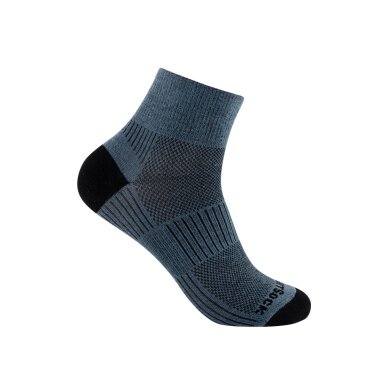 Wrightsock Sports Socks Quarter Coolmesh II (thin, breathable, comfortable) grey - 1 pair