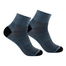 Wrightsock Sports Socks Quarter Coolmesh II (thin, breathable, comfortable) grey - 1 pair
