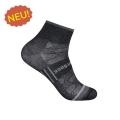 Wrightsock Sports Socks Quarter Coolmesh II (thin, breathable, comfortable) black/pearl grey - 1 pair