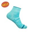 Wrightsock Sports Socks Quarter Coolmesh II (thin, breathable, comfortable) turquoise blue - 1 pair