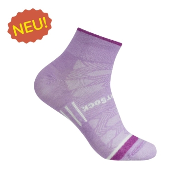 Wrightsock Sports Socks Quarter Coolmesh II (thin, breathable, comfortable) pale lilac - 1 pair