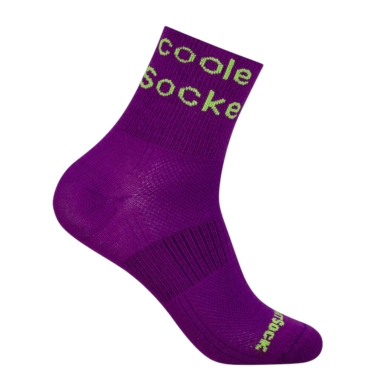 Wrightsock Sports Socks Quarter Plus Coolmesh II Patterned Socks (breathable, comfortable) plum violet - 1 pair