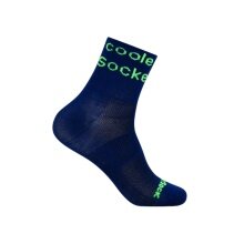 Wrightsock Sports Socks Quarter Plus Coolmesh II Patterned Socks (breathable, comfortable) navy blue - 1 pair