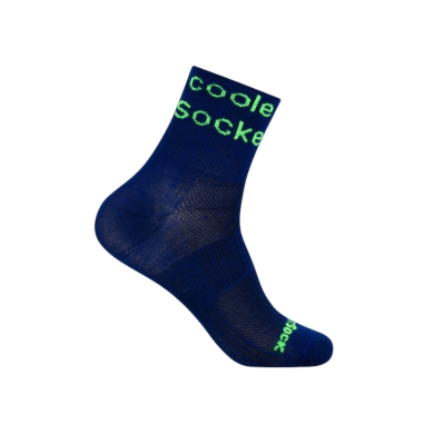 Wrightsock Sports Socks Quarter Plus Coolmesh II Patterned Socks (breathable, comfortable) navy blue - 1 pair