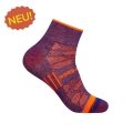 Wrightsock Sports Socks Quarter Coolmesh II (thin, breathable, comfortable) orange/royal blue - 1 pair