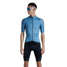 X-Bionic Bicycle Shirt Corefusion Ride Jersey (Front Zip, 3 Back Pockets, Breathable) blue Men's