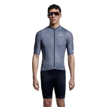 X-Bionic Bicycle Shirt Corefusion Ride Jersey (Front Zip, 3 Back Pockets, Breathable) grey Men's