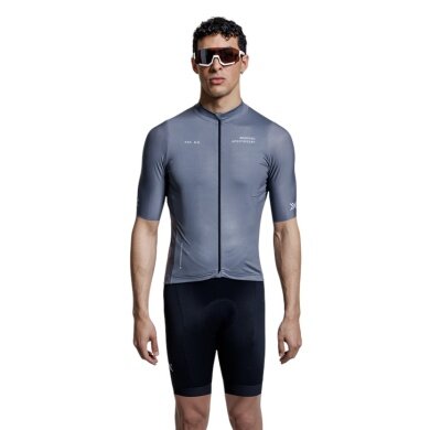 X-Bionic Bicycle Shirt Corefusion Ride Jersey (Front Zip, 3 Back Pockets, Breathable) grey Men's