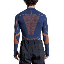 X-Bionic Functional Long Sleeve Shirt Energy Accumulator Light Half Zip Underwear Navy Blue/Orange Men's