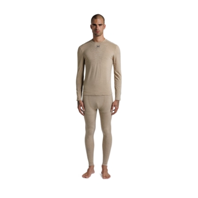 X-Bionic Functional Long Sleeve Shirt Mightywool Shirt LS (Merino Wool, warm) sand/beige Men's