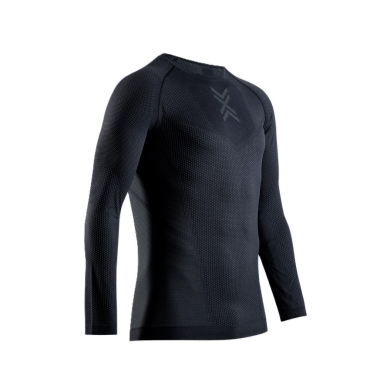 X-Bionic Running Long Sleeve Shirt Xceed Run Shirt LS (lightweight, optimal temperature regulation) black/rhinogrey men's