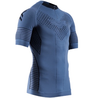 X-Bionic Twyce Race Shirt (tight-fitting) short sleeve slate blue/black men's