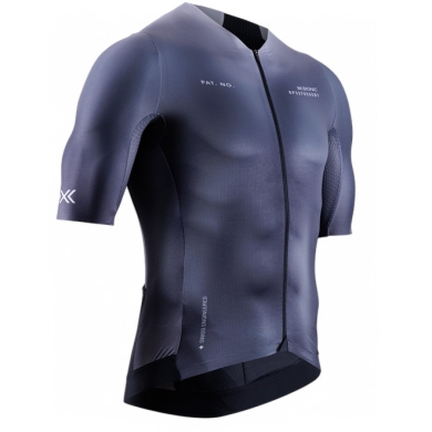 X-Bionic Bicycle Shirt Corefusion Aero Jersey (Front Zip, Lightweight, Breathable) Dark Grey Men's