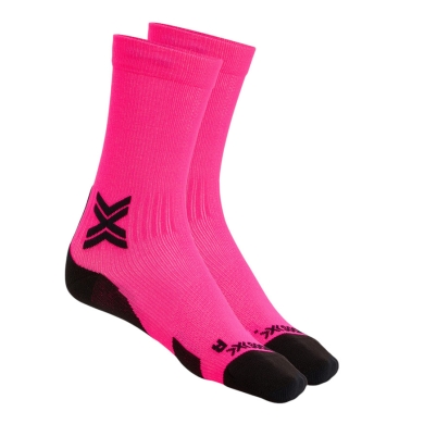 X-Socks Running Sock Run Discover Crew fluo pink/black Men's - 1 Pair