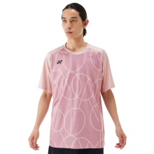Yonex Training T-shirt Practice Graphic 16742 (100% Polyester) 2025 rose Men
