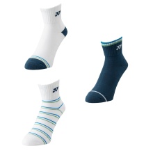 Yonex Sports Socks Quarter 19236 2025 blue/white Men's - 3 pairs