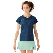 Yonex Badminton Shirt Crew Neck Tournament 2025 Indigo Blue Ladies