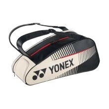 Yonex Racketbag Active Racket (Racket bag, 2 main compartments, shoe compartment) black/beige 6-pack