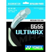 Stringing with Yonex BG 66 Ultimax badminton string yellow