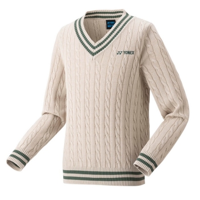 Yonex sweater pullover with V-neck beige boys