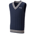 Yonex vest sweater with V-neck in indigo blue for boys