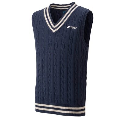 Yonex vest sweater with V-neck in indigo blue for boys